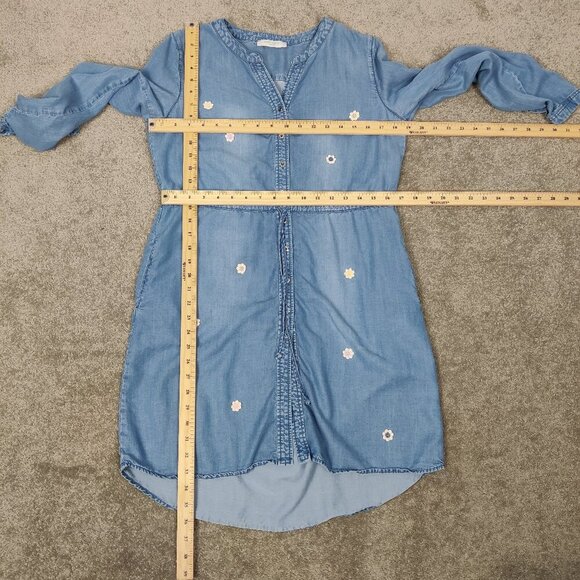 Gerry Weber Women's Tunic Sz 10 Blue Tencel Denim Upcycled Bohemian Cottagecore - Picture 7 of 9